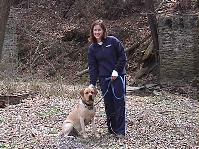 Owner, Tracy Clevens, with her dog, Dixon