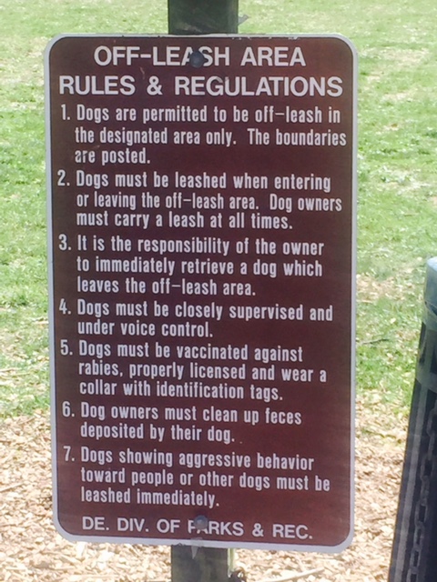 Rockford Park Off-Leash Area Rules & Regulations